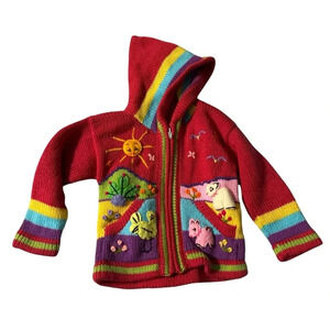 AR-T Peru Folk Art Hooded Sweater for Children